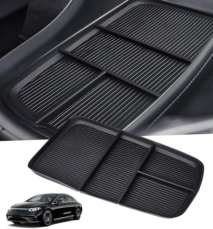 Lower Center Console Organizer Storage Tray for Mercedes Benz EQS 450+ 400 580 AMG SUV/EQE 350 350+ 500, Interior Accessories Insert Storage Tray for 2026 2025 2024 2023 EQS/EQE, Black