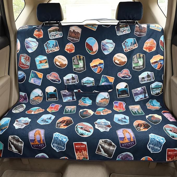 Tallew Back Seat Towel Cover for Car Athletic Running Towel Microfiber Bench Seat Cover for Pets Post Workout Sweat Washable Non Slip Automotive Backseat Protector for Outdoor Sport Camping Mat