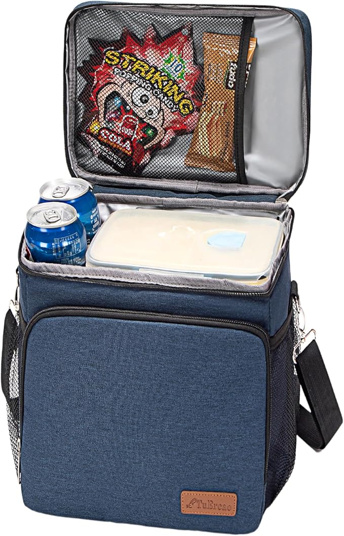 TuErcao Insulated Cooler Bag 6/24 Can Collapsible Leakproof Soft Sided Cooler for Car, Portable Foldable Small Ice Chest for Beach Camping Picnic Travel, 5/15qt Lunch Box for Men Work
