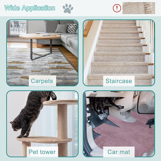 Carpet Rake for Pet Hair Removal, Reusable Pet Hair Removal Tool 56” Adjustable Long Handle Pet Hair Removal Broom, Cat Dog Hair Remover Carpet Brush Scraper for Rugs, Mats, Couch