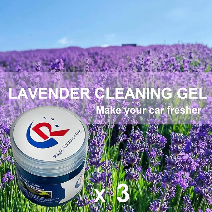 3-Pack Car Cleaning Gels Car Interior Cleaner Putty Slime Auto Detailing Tools Universal Dust Removal Cleaning Kit for Car Accessories Vents 3C Office Scented Lavender