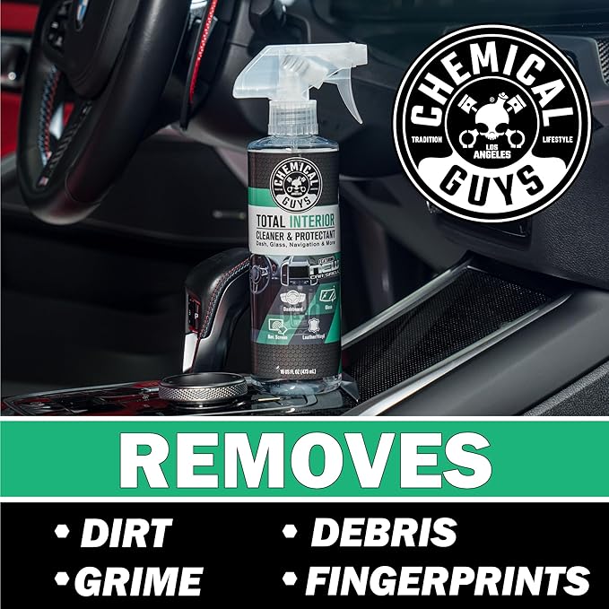 Chemical Guys Total Interior Cleaner and Protectant, New Car Smell, (Safe for Cars, Trucks, SUVs, Jeeps, RVs & More) Extra Large 32 fl oz