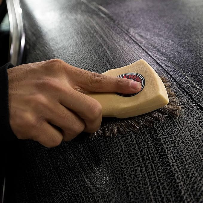 Chemical Guys Long Bristle Horse Hair Leather Cleaning Brush - Leather Brush to Gently Clean Car Interiors,Furniture,Sneakers,Boots,and More - Safe for Natural,Synthetic,Faux,and Pleather,(Pack of 12)