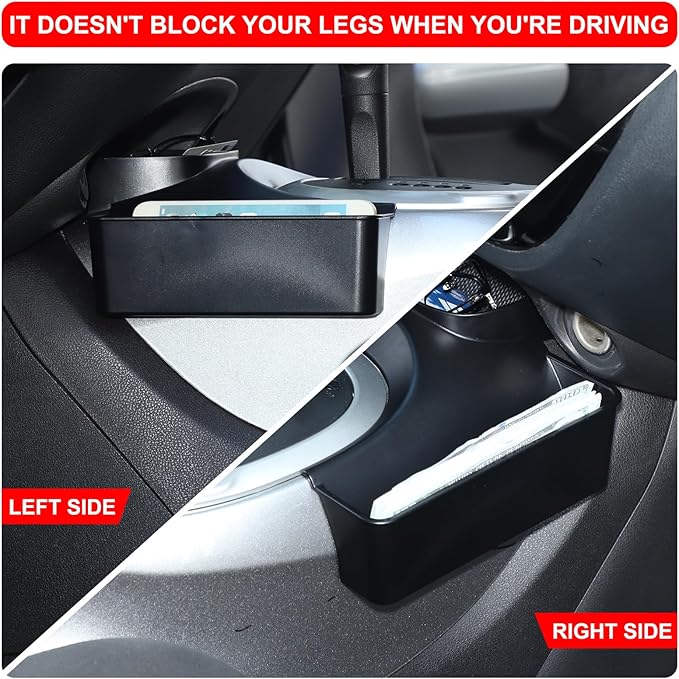 Center Console Gear Shift Organizer Tray Compatible with 2011-2019 Nissan Juke and Nissan Infiniti ESQ Storage Box Accessories Gear Shift Center Console Side Tray Black Hanging Storage Box