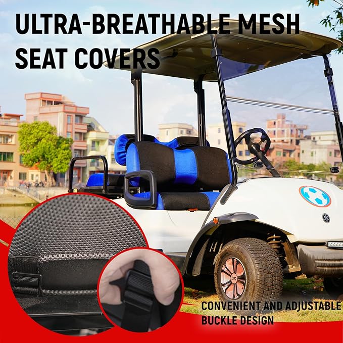 Golf Cart Front Seat Covers for Yamaha G29/drive Drive 2 2007+, Durable Polyester Fabric Yamaha G29 Seat Covers, Breathable Washable