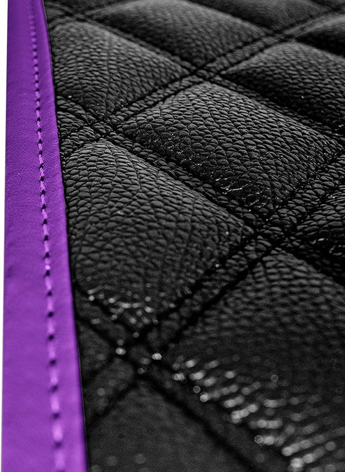 FH Group Floor Mats - Faux Leather Floor Mats for Cars, Universal Fit Automotive Floor Mats, All Purpose Car Floor Mats, PU Leather Protector Mat for Most Sedan, SUV, Truck Floor Mats Purple