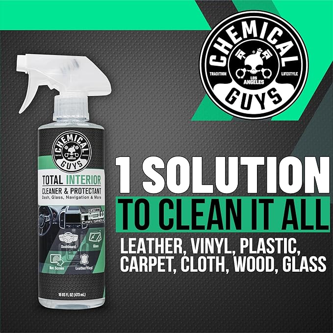 Chemical Guys Total Interior Cleaner and Protectant, New Car Smell, (Safe for Cars, Trucks, SUVs, Jeeps, RVs & More) Extra Large 32 fl oz