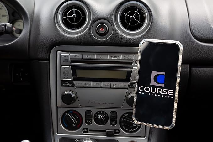 Course Motorsports DirectFit Phone Mount - Magnetic orfor Mazda Miata (1998-2005) Compatible with All Phones - Magsafe Compatible Magnetic Head