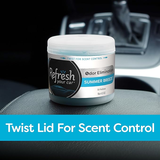 Refresh Your Car! 4.5 OZ Air Freshener (Summer Breeze Scent, 1 Pack)