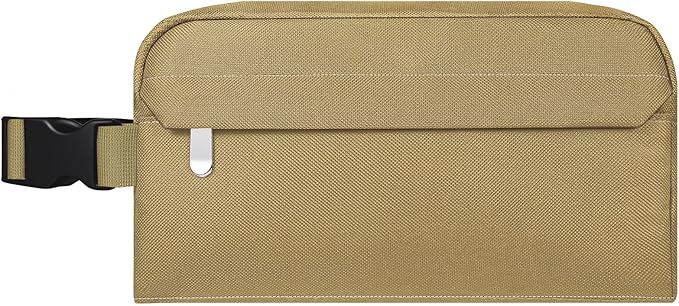Small Insulated Snack Bag Lunch Bag for Kids Lunch Box for Women/Men, Collapsible [3L/5-Can] Reusable Lunch Bag Cooler Bag for Bottle with Handle Buckle for Work/School/Travel, Khaki