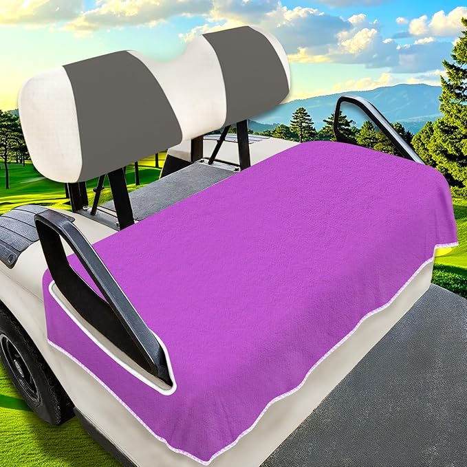 YOKYHOM Golf Cart Seat Covers for 2/4-Seater, Microfiber Seat Towel Blanket, Keeps Seats Cool, Clean & Comfortable, Fits EZGO, Club Car, Yamaha, 51"x31"