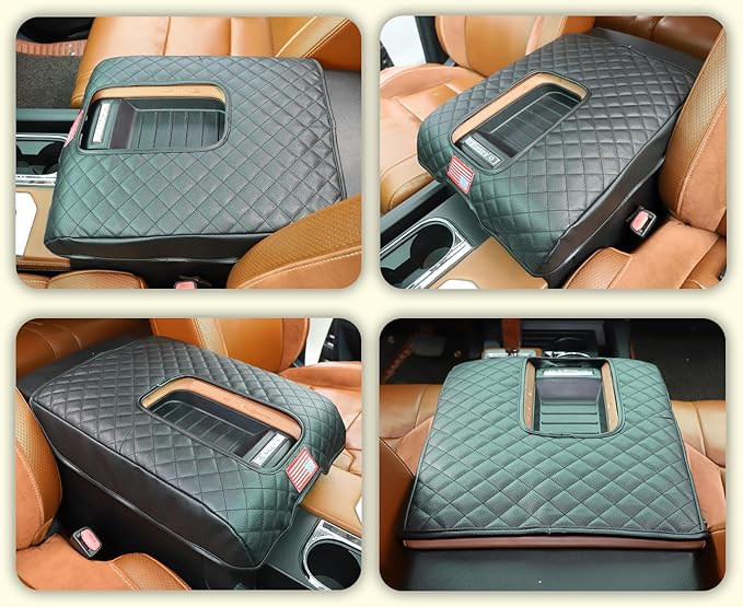 CHEAYAR Center Console Armrest Cover Kit,Console Armrest Cushion Automotive Customized Console Armrest Cushion, Fit for Toyota Tundra 2014-2020 Accessory Organizer Protector (National Flag)