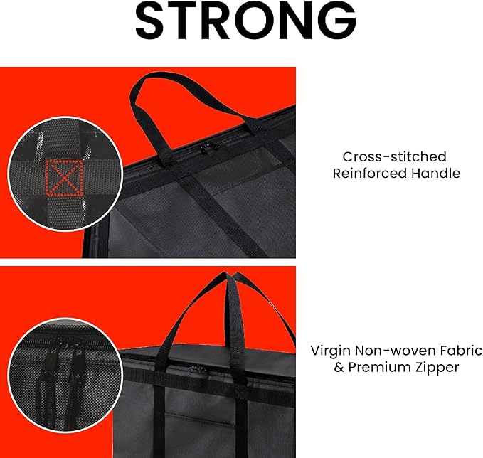 NZ home Insulated Bags for Food Delivery (2XL) Grocery Shopping Cooler Bag, Pizza Delivery, Hot & Cold Catering Tote, Reusable, Foldable & Heavy Duty (Blue)