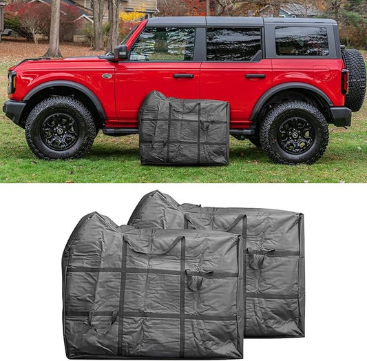 Front Door Storage Bag 2Pcs Compatible with Ford Bronco 2024 2023 2022 2021, Fit Bronco Accessories 4-Door,Portable Door Storage Bag