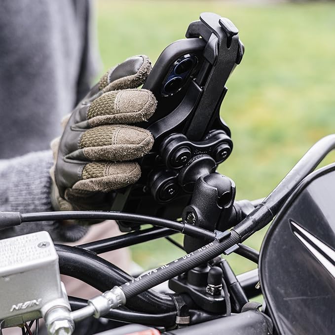 RAM MOUNTS Quick-Grip Pro Phone Holder with B-Size (1") Ball & Vibration Damper RAM-HOL-PD5BVU