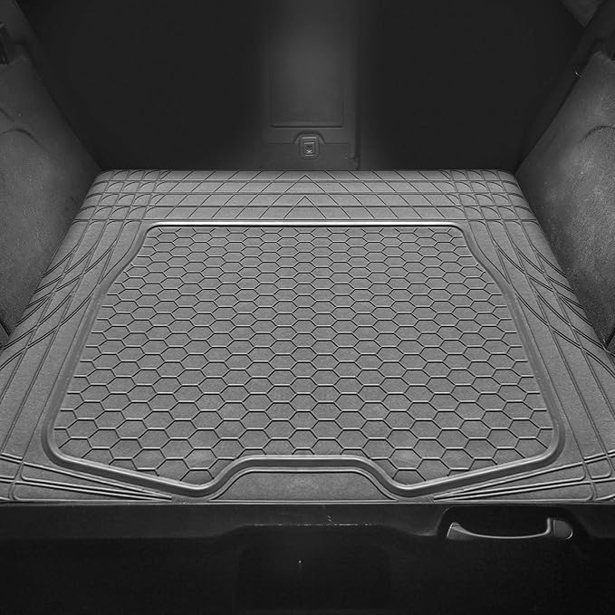 FH Group Climaproof Universal Cargo Mat – All-Weather, Trimmable Trunk Mat (55" W x 31.5" D) – Fits Most Cars, SUVs & Trucks – Gray