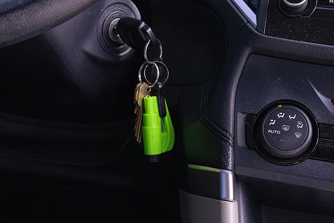 resqme The Original Compact Emergency Keychain Car Escape Tool, Seatbelt Cutter and Window Breaker, Made in USA, Pack of 2