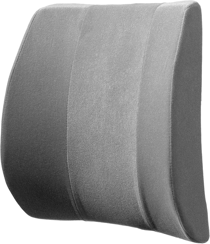 Bucket Seat Thick Foam Lumbar Support Cushion: Orthopedic Relief for Car Seats & Chairs-Gray