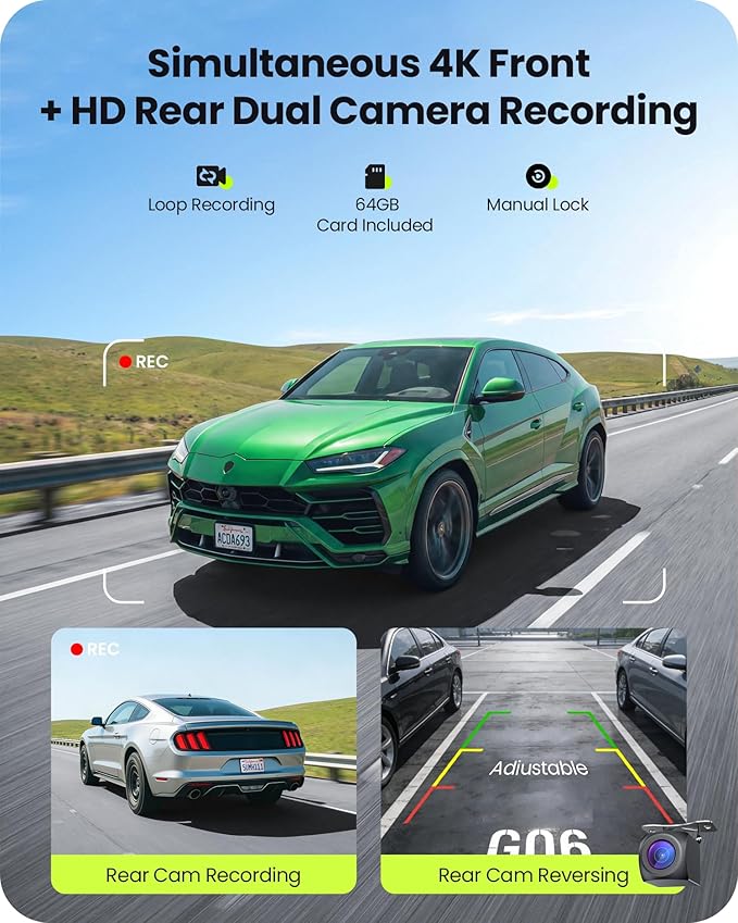 9.26" Portable CarPlay Screen for Apple Carplay & Android Auto with 4K Dash Cam & HD Backup Camera, Wireless Car Play with Strongest Bluetooth 5.2, OTA Updates, Voice Control, GPS Navigation