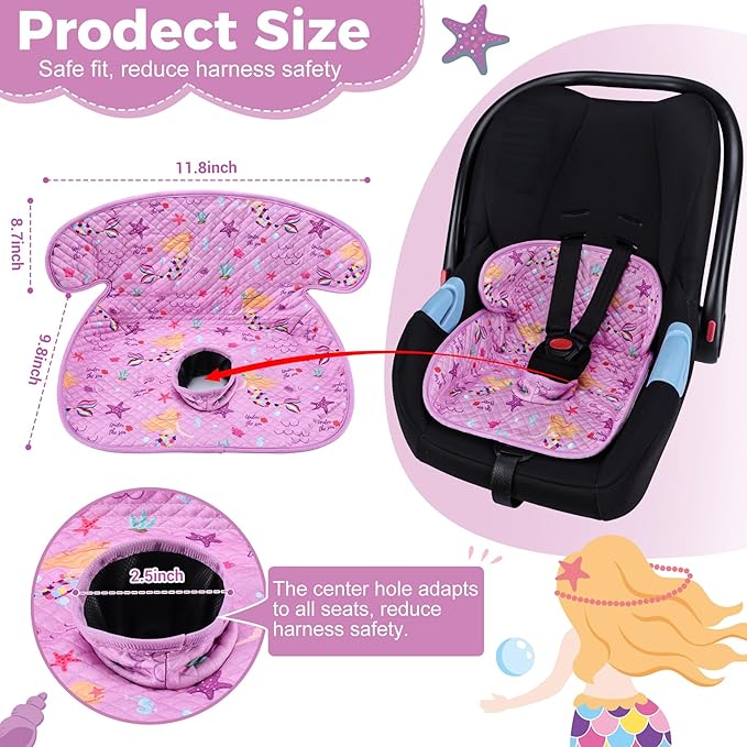 Piddle Pad Car Seat Liner- 2 Pack Waterproof Soft Car Seat Protector for Potty Training,Travel-Friendly Baby Toddler Carseat Cover for Spills, Nappy Leaks, Accidents (Purple, 2PC)