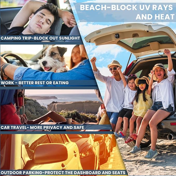 for Chevrolet Blazer 2019-2025 2026 Windshield Sun Shade - 4 Layers for Front Windows Shade Cover Custom Fit Blazer (NOT for EV) 250T Sun Visor Retractable Block UV Rays Car Accessories