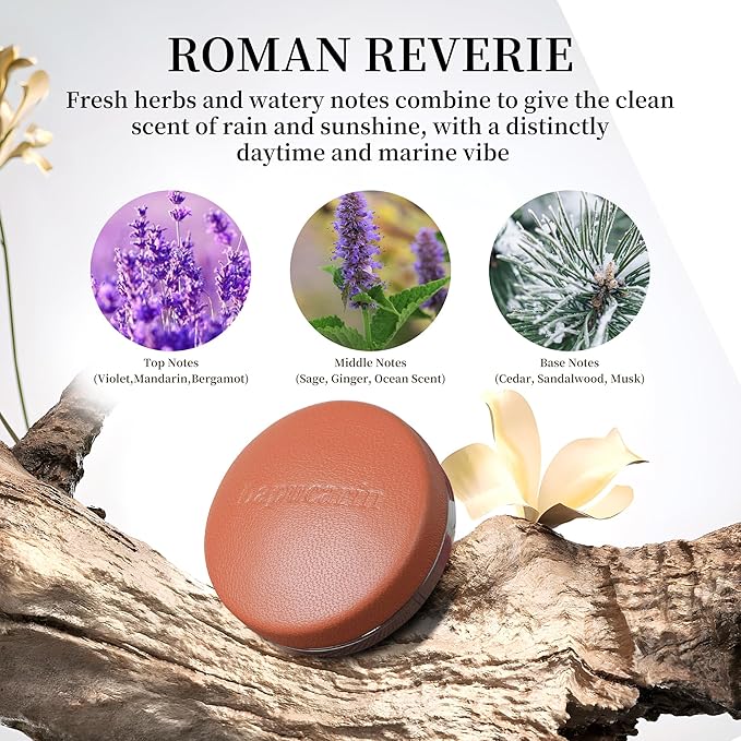 Car Air Vent Clip Freshener Refills Tablets Solid Fragrance Replacement Pads with 2 PCs Roman Reverie Scents