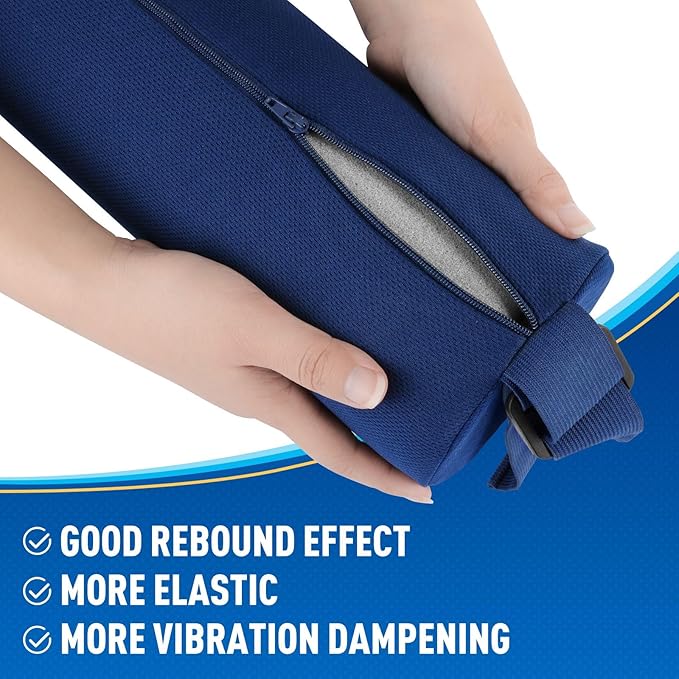 Seat Cushion, Lumbar Roll Support Pillow for Office Chair, Car, Gaming Chair, Memory Foam Back Cushion with Washable Cover for Relieving Back Pain & Improving Posture,Blue