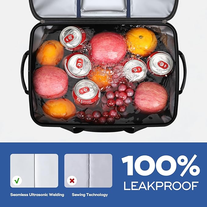 Maelstrom Collapsible Soft Cooler Bag,35/55/75 Cans Beach Cooler with Flip Top Lid, Ice Chest, Leakproof & Portable for Beach, Camping, Road Trips & Grocery Shopping
