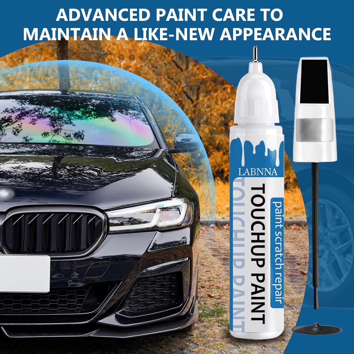 Lakeshore Blue Metallic(GXP/WA136H) Touch Up Paint for Chevrolet-Exact Match 2 in 1 touchup Paint Pen for Chips and Nicks Repair Car Paint Scratch Repair Kit