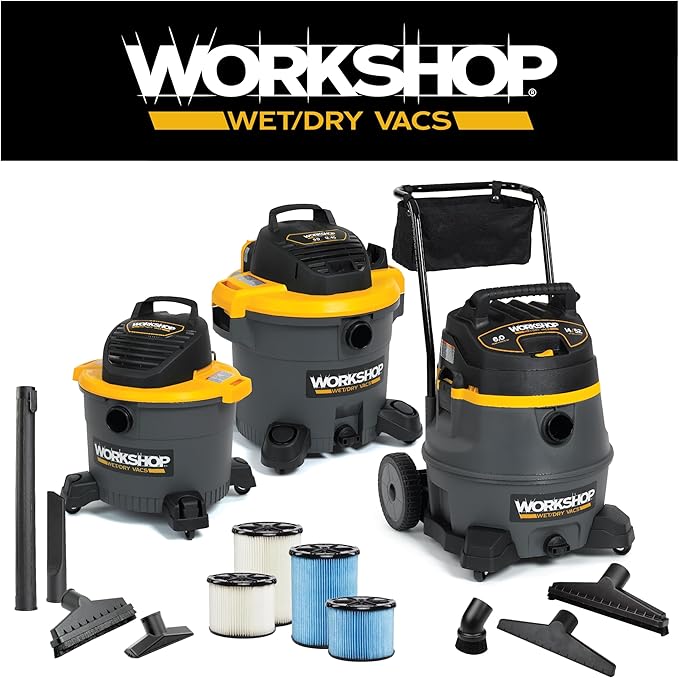 WORKSHOP Wet/Dry Vacs Shop Vacuum Accessories WS12552A Premium Auto Cleaning Attachment Kit for Wet Dry Vacuum Cleaners, 1-1/4-inch Vac Attachments with 2-1/2-inch Hose Adapter