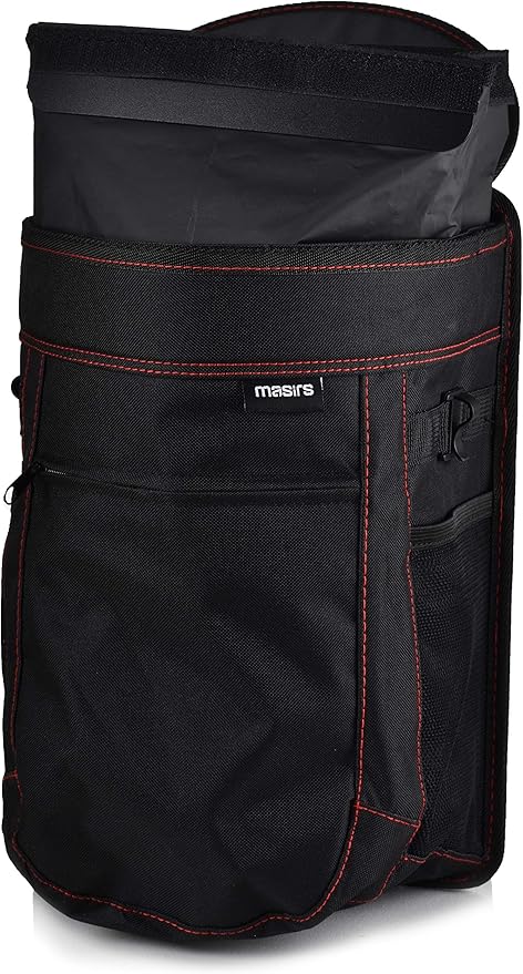 Masirs Vehicle Trash Can - Large Removable Leakproof Garbage Bag, Fasten The Car Waste Basket to Back or Front Seat Headrest. Great Garbage Can for Car, SUV, Truck, Van or Minivan.
