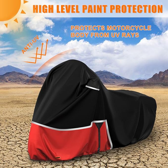 Waterproof Motorcycle Cover Replace for Indian Chieftain/Challenger, 420D Oxford Cloth Customized Motorcycle Cover for Snow Rain Dust Protection