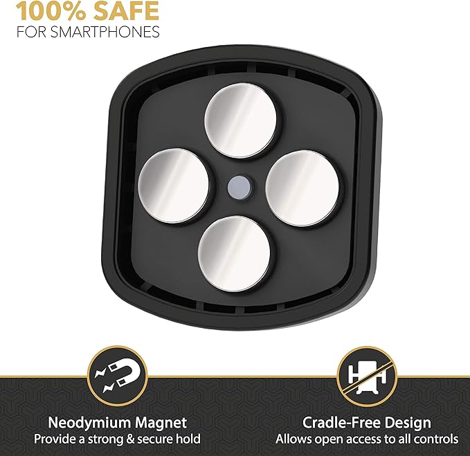 Scosche MM2WDSR-2PKXC0 MagicMount Pro Magnetic Car Phone Holder for iPhone and Android - 2 Pack Magnet Mount - Secure Magnetic Cell Phone Mount for Car Window or Dash - Universal 360° Adjustable Head