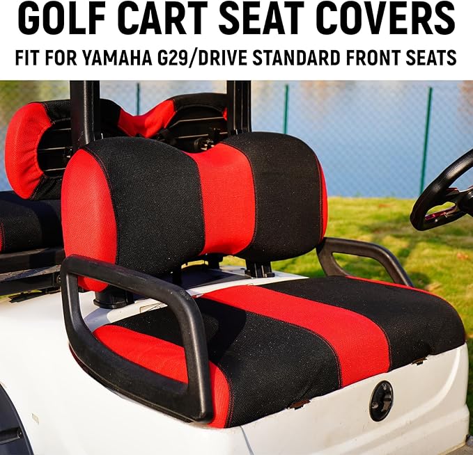 Golf Cart Front Seat Covers for Yamaha G29/drive Drive 2 2007+, Durable Polyester Fabric Yamaha G29 Seat Covers, Breathable Washable