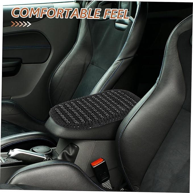 Car Armrest Cover Pad - Breathable Cushion for Center Console Fit for Vehicles Sleek Minimalist Design Easy Installation Material