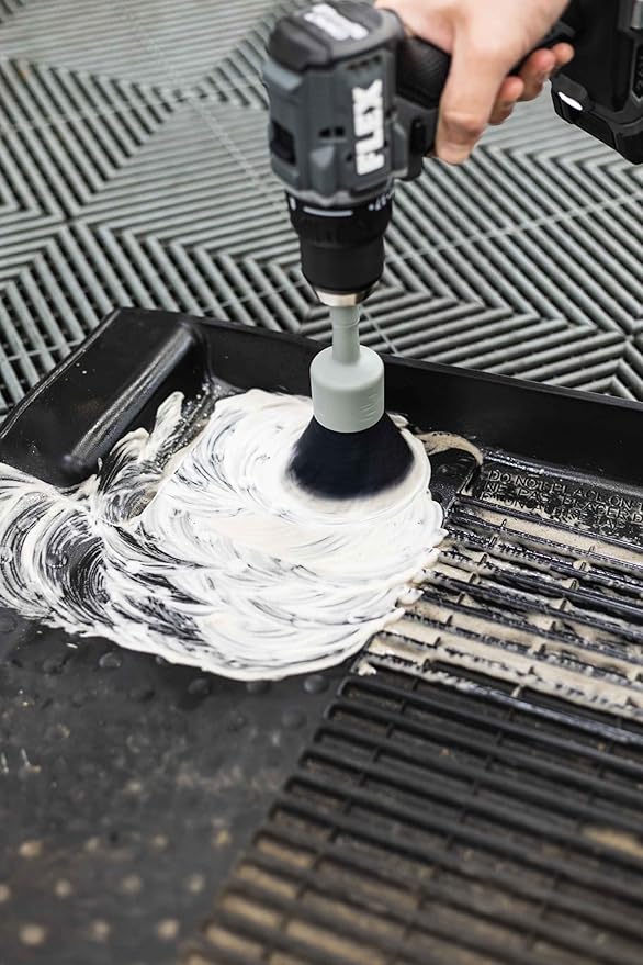 Detail Factory - Large Domed Drill Brush - Soft Bristle Drill Brush Attachment for Curved Surfaces & Car Detailing
