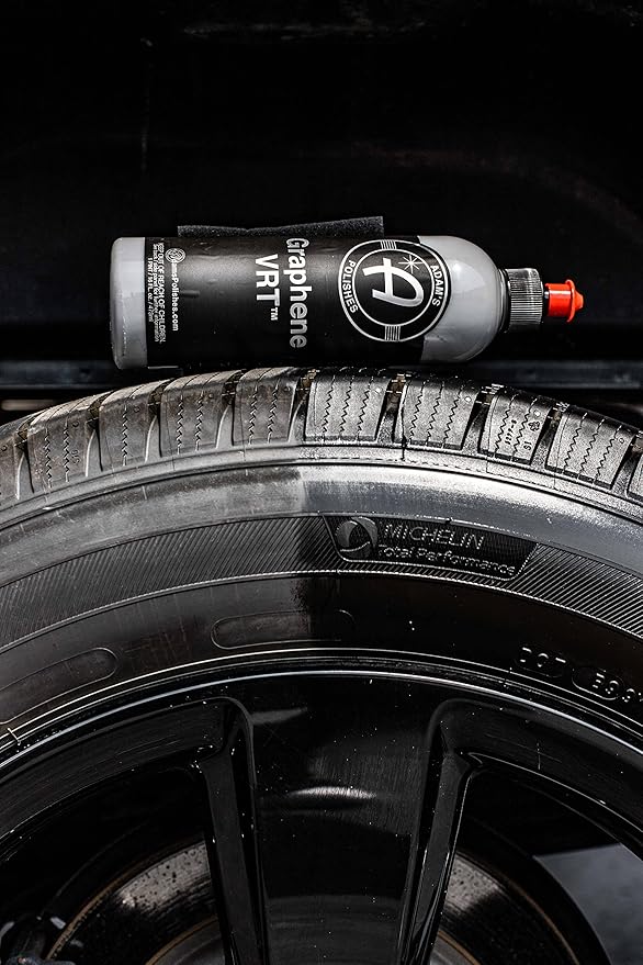 Adam's Polishes Graphene VRT 16oz Vinyl, Rubber, Tire & Trim Dressing - UV Protection and Water Repellent - Graphene Ceramic Infused Formula - Dress Tires or Trim Without Worry of Slinging (16oz)