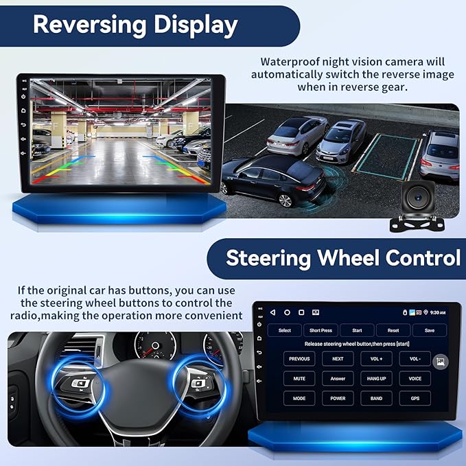 6+128G 8 Core Android 15 Car Radio Stereo for Honda Civic 2006 2007 2008 2009 2010 2011 with Wireless CarPlay Android Auto, 10.1'' Touchscreen with WiFi GPS Mirror Link Bluetooth FM RDS DSP EQ SWC