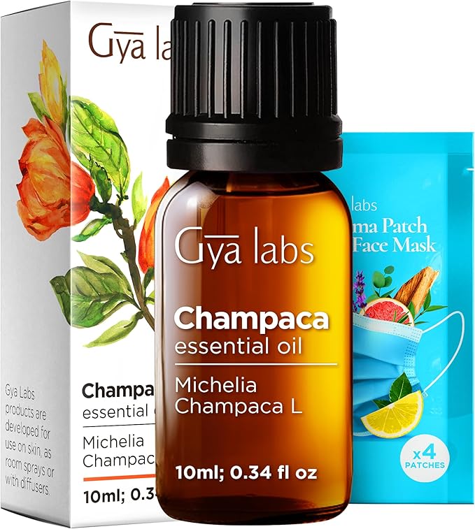 100% Pure Champaca Essential Oil for Diffuser - 0.34 Fl Oz - Champaca Oil for Hair, Skin, Diffuser, Aromatherapy & DIY Candle Making Scent