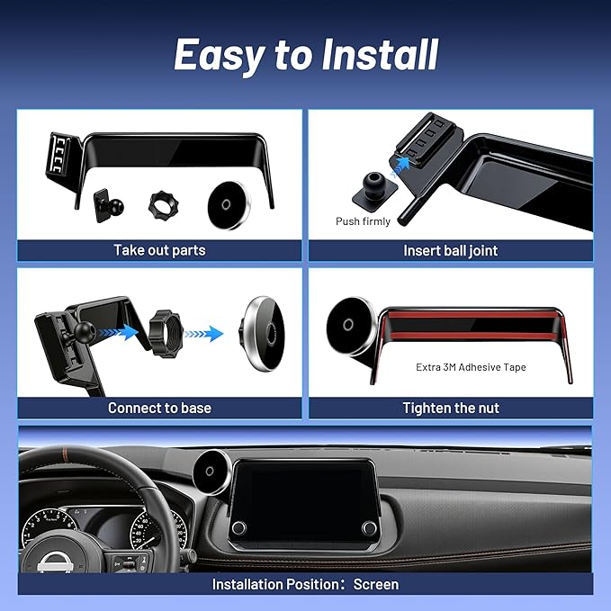 Phone Mount for Nissan Rogue (2021-2024 2025, 8" Screen) / Altima (2019-25) / Sentra (2020-25), 15W Wireless Charger, Magnetic Phone Holder, 360°Magsafe Car Mount, 2022 2023 Nissan Rogue Accessories