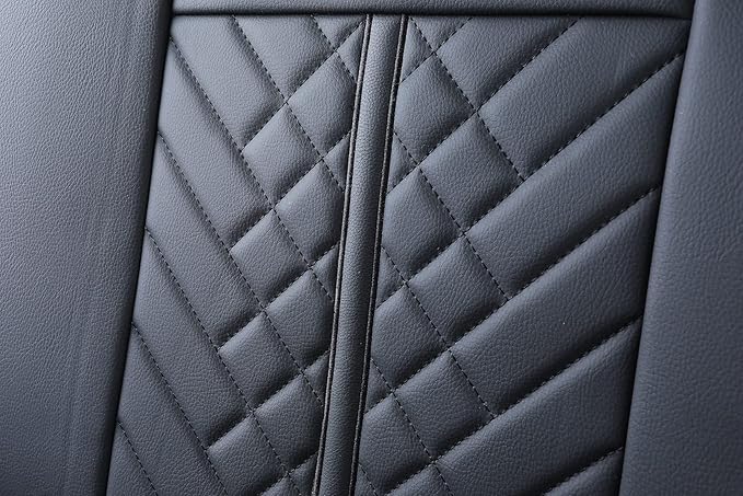 Tomatoman Tacoma Car Rear Seat Covers 2005-2025 2026 Access Double Extended Cab TRD Sport Offroad Limited SR5 V6 Truck with Waterproof Faux Leather Back Cushions(Rear Seat/Black)