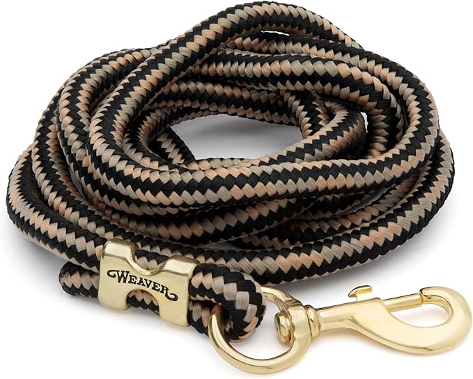 Weaver Equine Performance Lead Rope, Long Horse Lead Rope with Quick Halter Attachment, Soft Comfort Grip, Barn Horse Tack for Daily Use & Showing