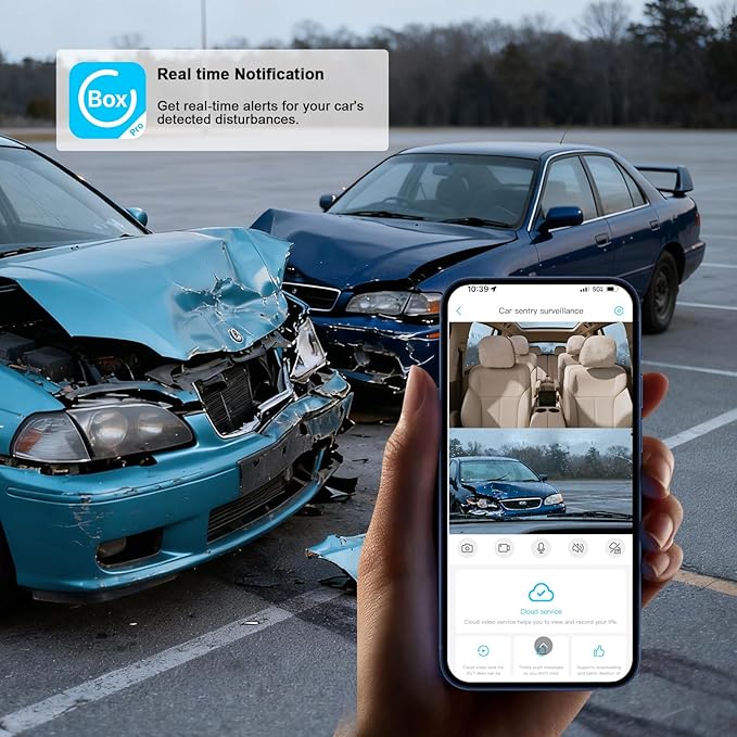 LAMTTO 4G LTE Dash Cam Front and Inside, Dual Dash Camera with Remote Live View via App, Real-Time GPS Tracking,Radar Parking Monitor, Anti-Theft Car Security Camera for Drivers, Fleet & Family Safety