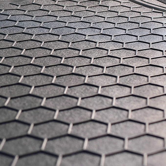 FH Group Automotive Floor Mats - Heavy-Duty Rubber, All Weather Protection Universal Fit Full Set Floor Mats and Cargo Mat, Climaproof, Semi Custom Trimmable for Most Cars, Sedan, SUV, Truck, Gray