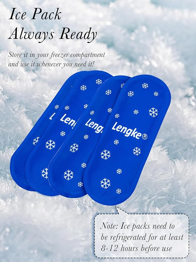 Leng Ke Ice Packs, TSA Approved Ice Packs for Insulin Cooler Travel Case (4 Packs)