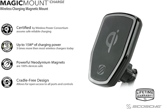 SCOSCHE MPQHC-XTSP1 MagicMount Suction and Adhesive Mount Charger for Mobile Devices