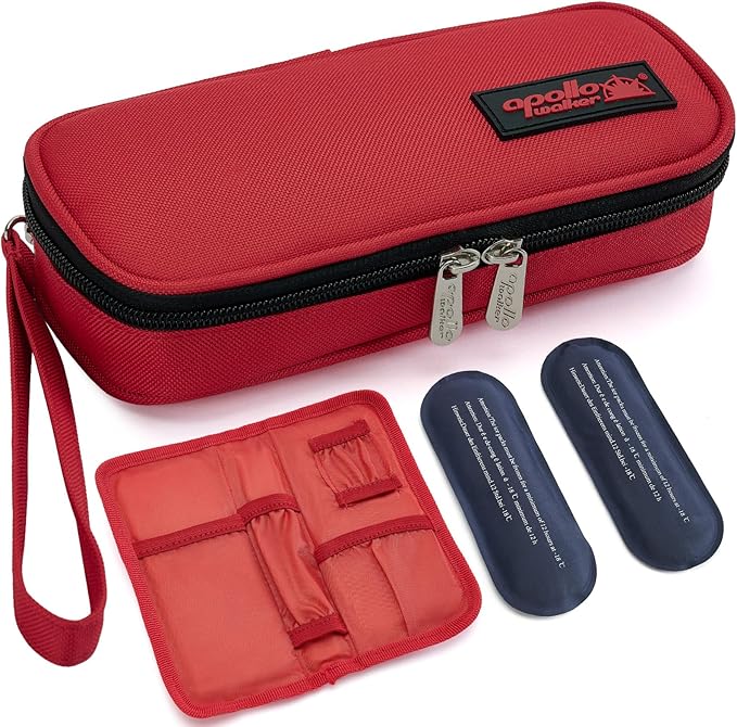 apollo walker Insulin Cooler Travel Case Diabetic Medication Cooler with Ice Packs and Insulation Liner insulin cooler travel case tsa approved