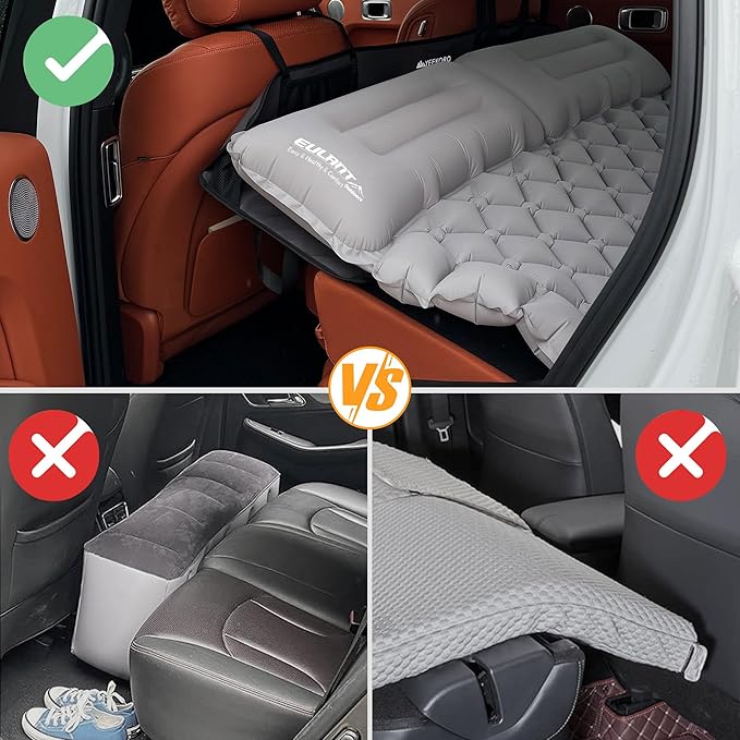 Car Rear Seat Mattress Extension Plate, Foldable Car Back Seat Extender，Portable Mattress for Sleeping, Increase Travel Trunk Space and Car Bed Camping Space for Cars, SUV, Model Y/3