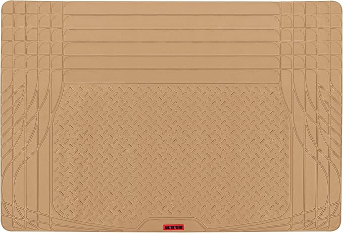 Motor Trend FlexTough Contour Heavy Duty Rubber Car Floor Mats with Cargo Liner - All Weather Full Set Front & Rear fits Most Cars Truck SUV, Automotive Floor Mats