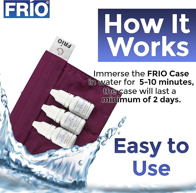 FRIO Cooling Wallet - Insulin Cooler for 45+ Hours of Stress Free On The Go - Burgundy Mini